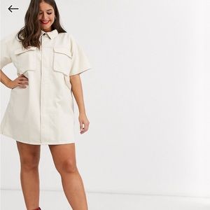 ASOS Denim Curve Denim Boxy Shirt Dress